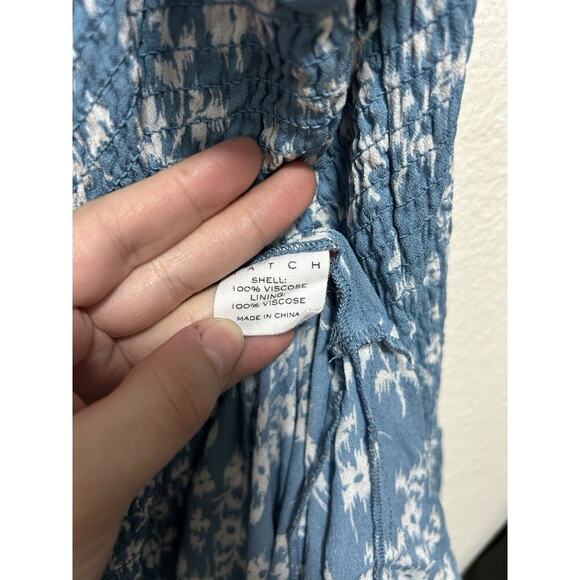 Hatch Blue Floral Maternity Midi Dress Size 4 0065 - Picture 6 of 9